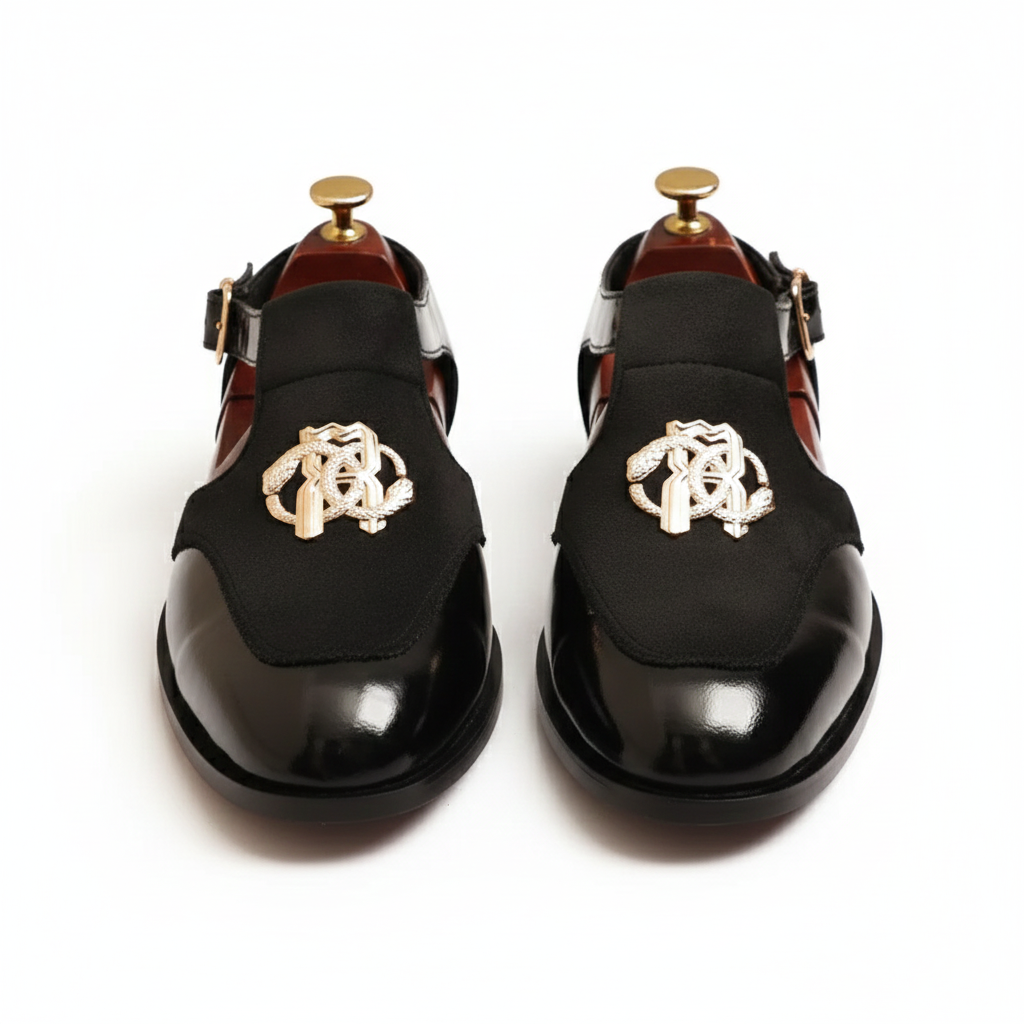 SHAHI Monk  Black Sandals