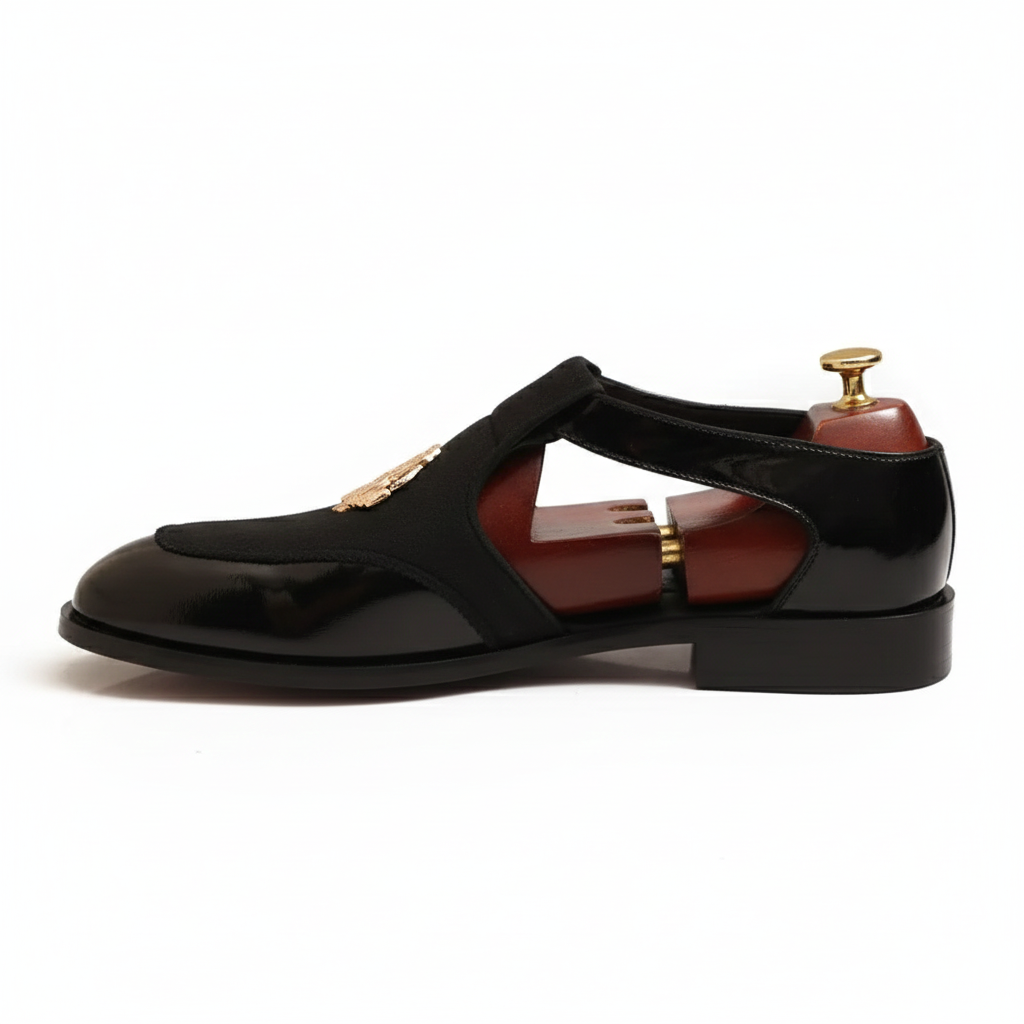 SHAHI Monk  Black Sandals