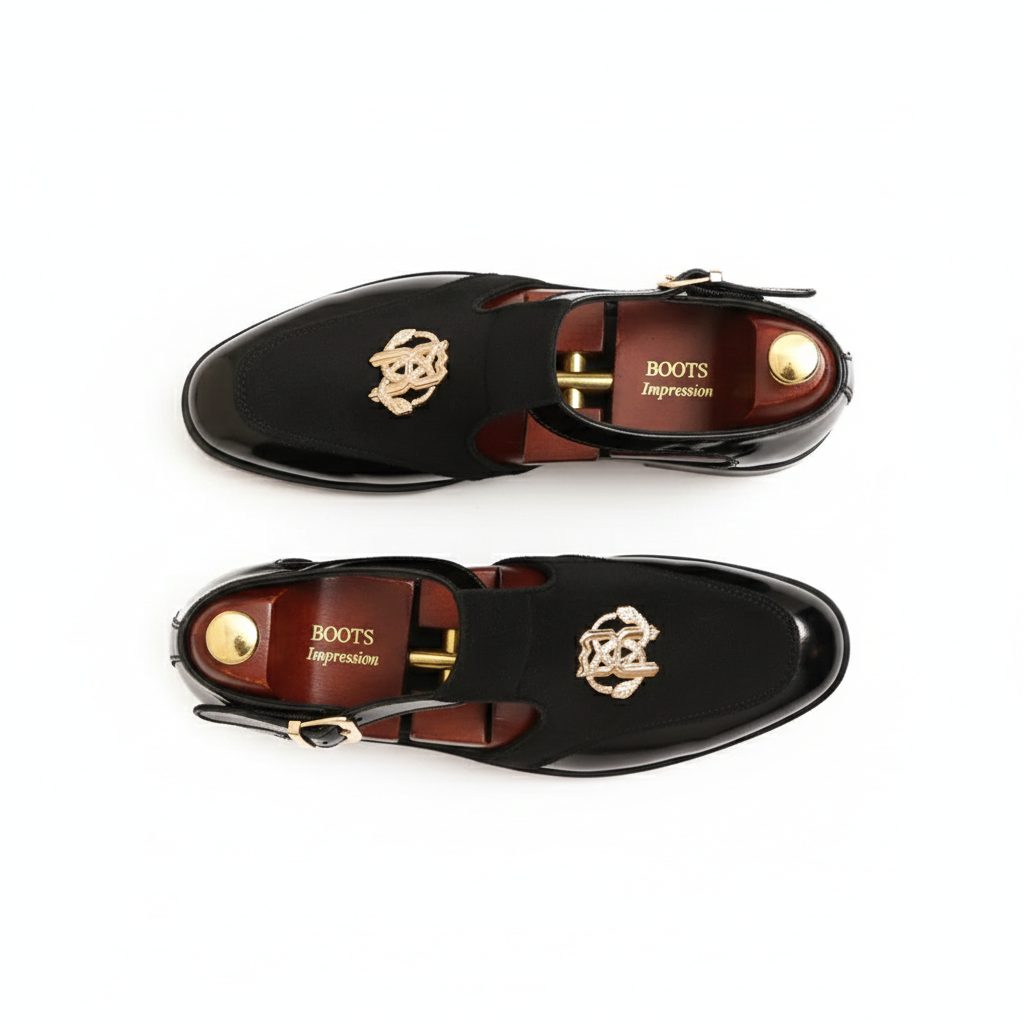 SHAHI Monk  Black Sandals