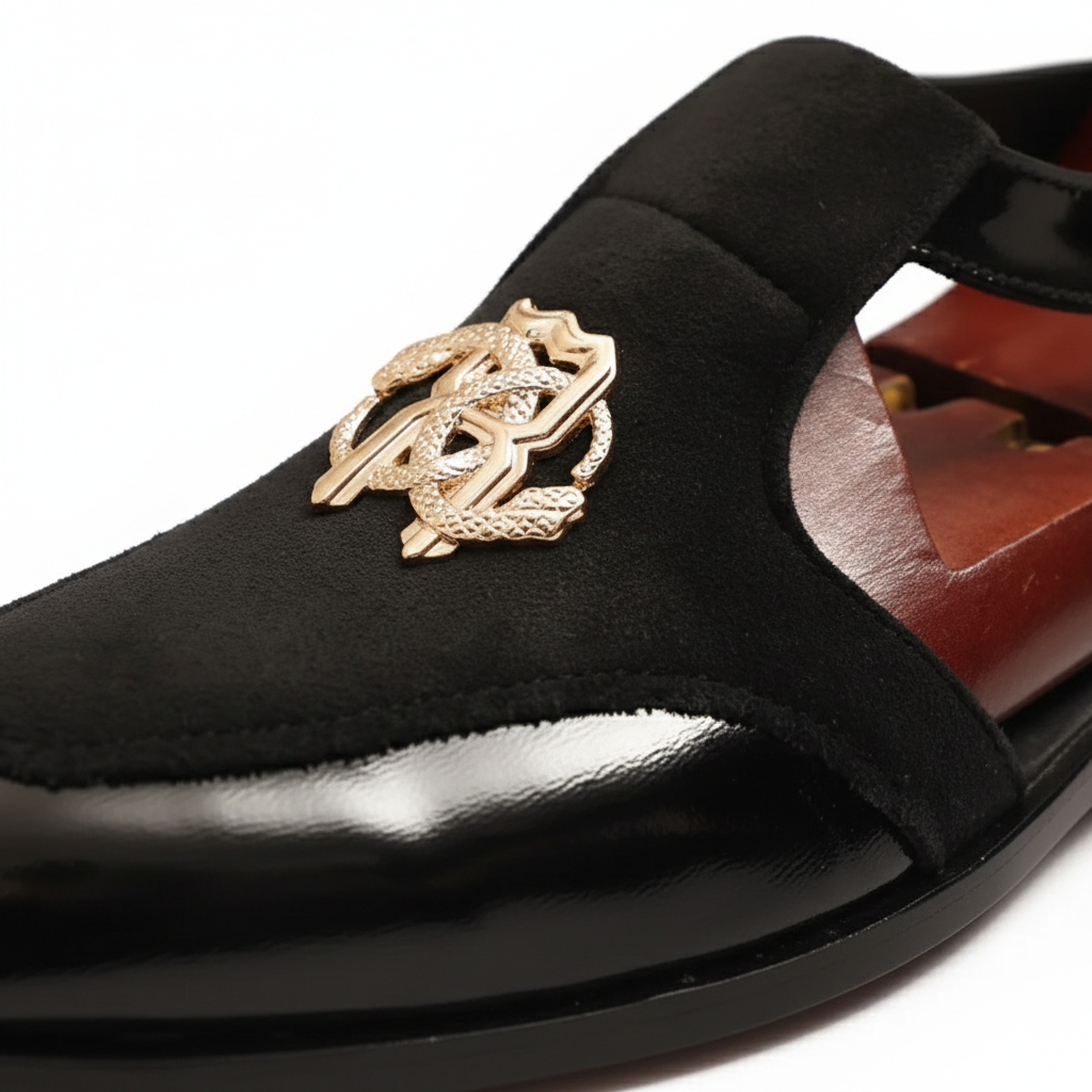 SHAHI Monk  Black Sandals