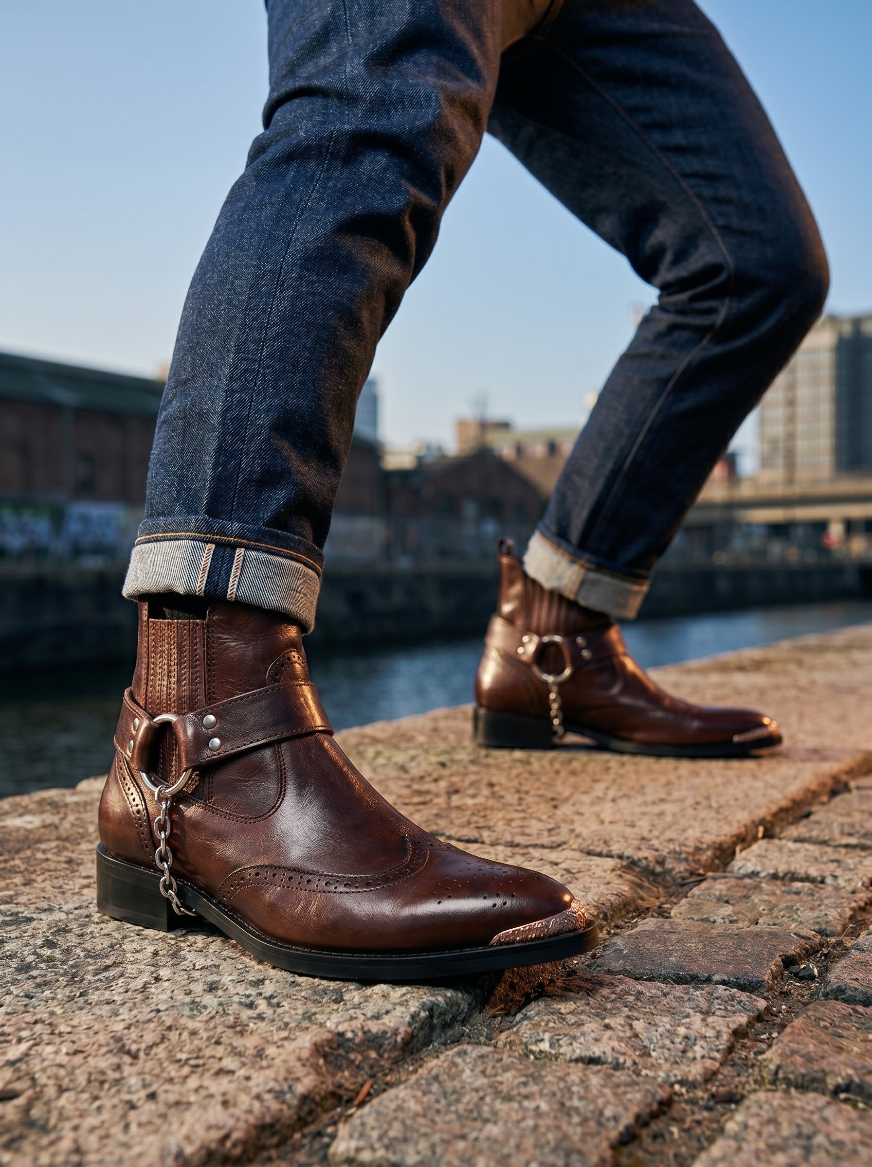 Cowboy Wingtip Chelsea - ( Brown & Dark Brown )