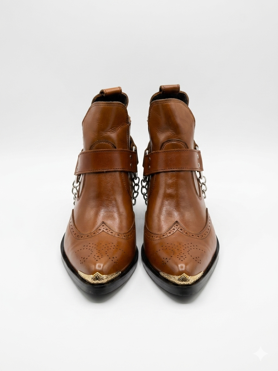 Cowboy Wingtip Chelsea - ( Brown & Dark Brown )