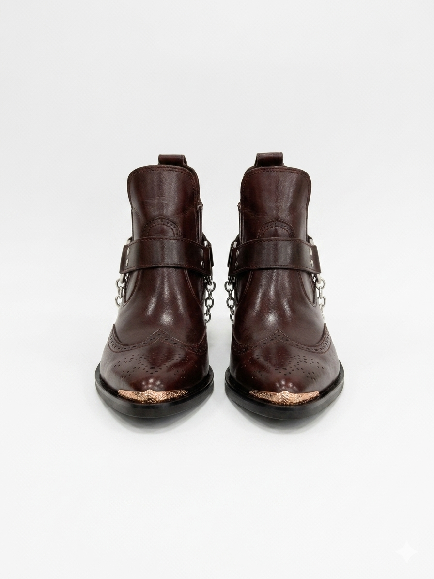 Cowboy Wingtip Chelsea - ( Brown & Dark Brown )