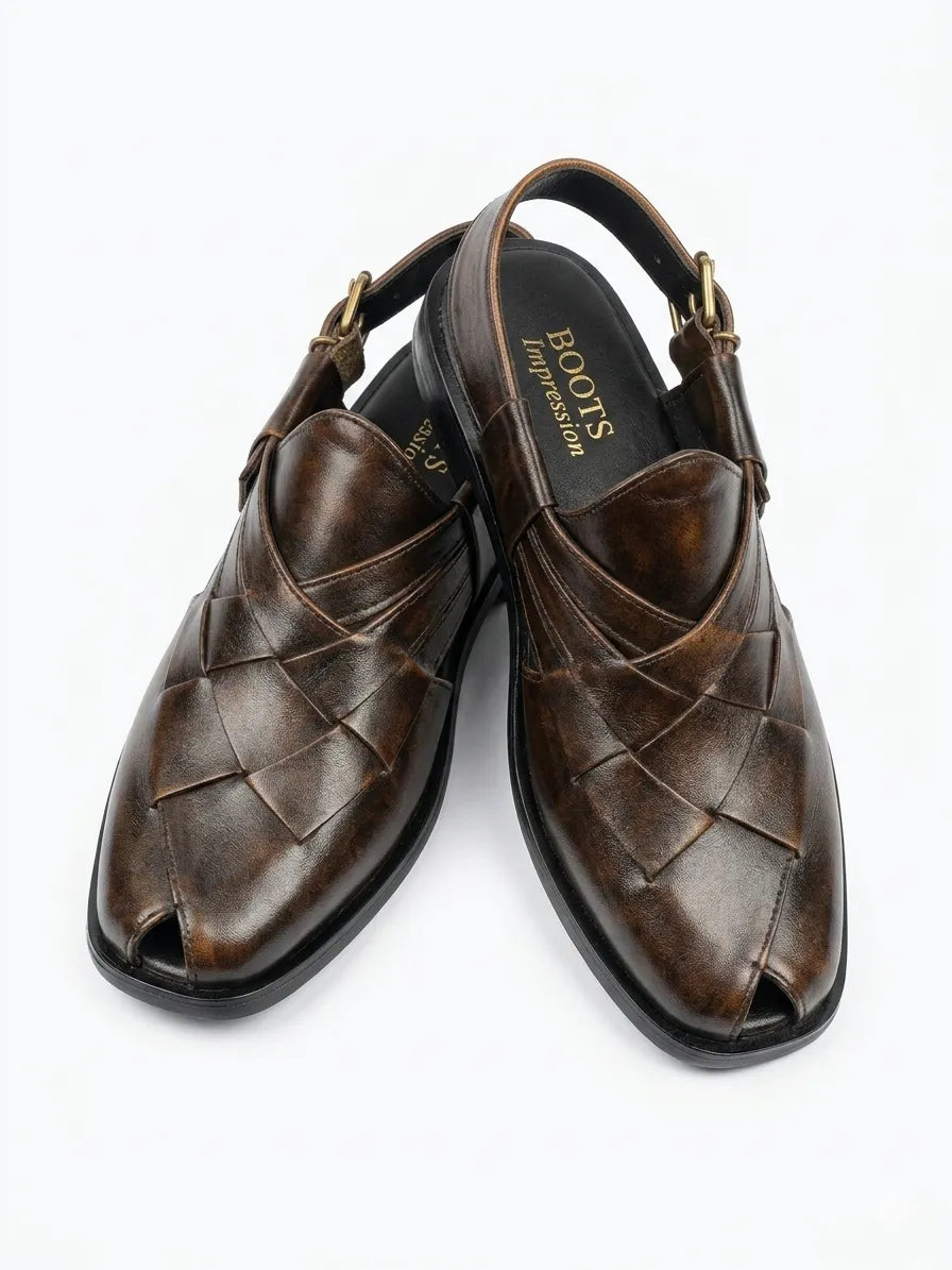 The Durbar Classic Peshawari Sandal - (Black & Brown)