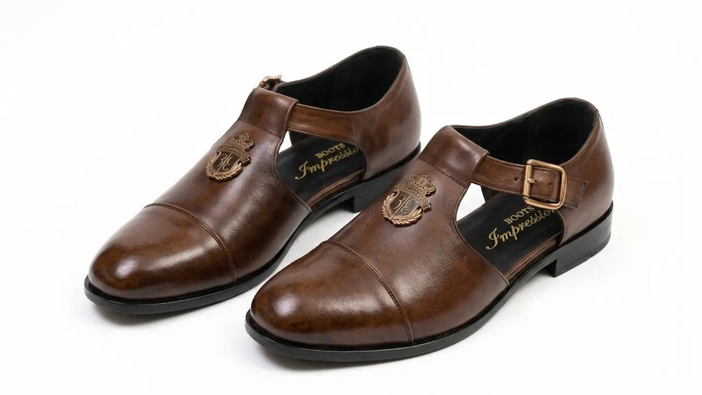 Formal shoe Typed Sandal-  Brown