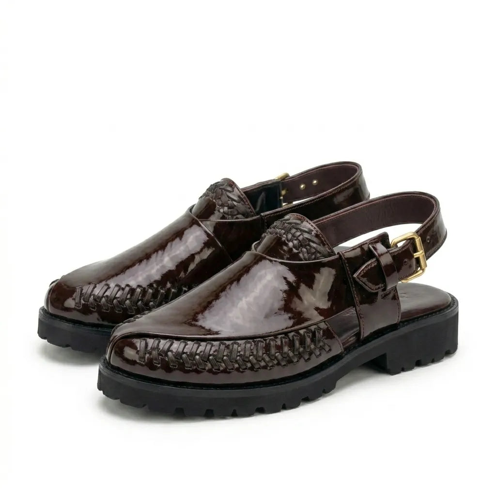 Peshawari- Paroi Designed Shining Chappal