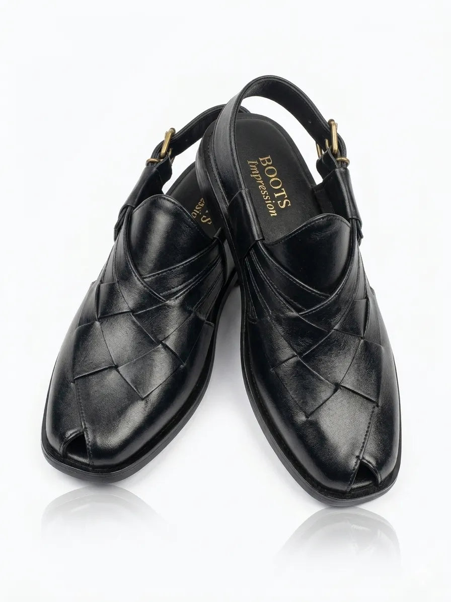 The Durbar Classic Peshawari Sandal - (Black & Brown)