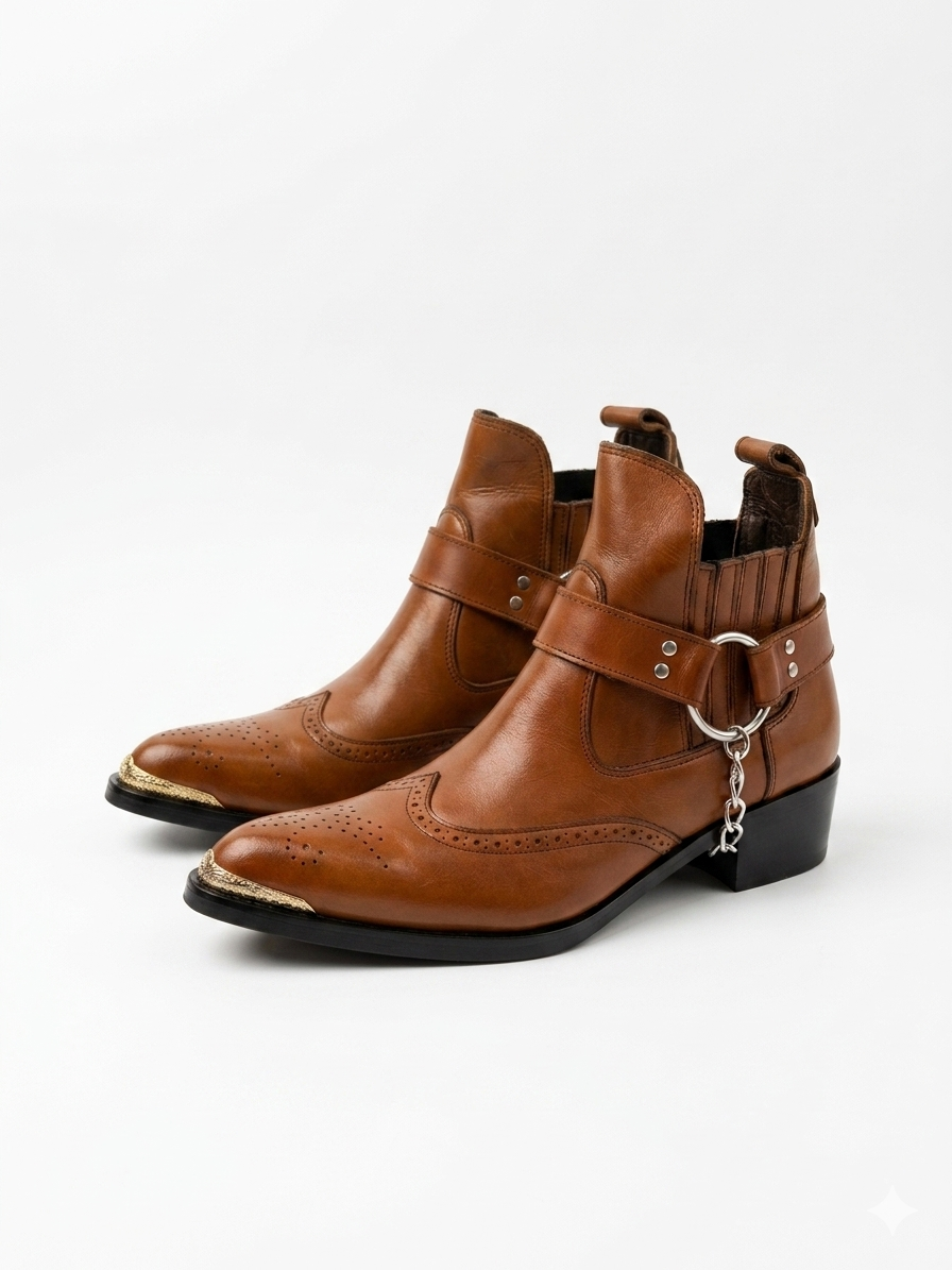 Cowboy Wingtip Chelsea - ( Brown & Dark Brown )