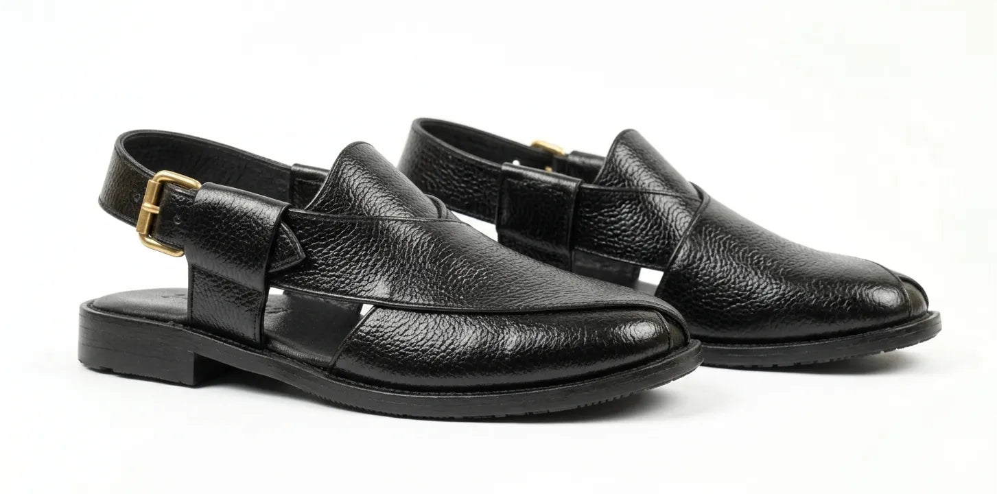 Mild Leather Peshawari-Black
