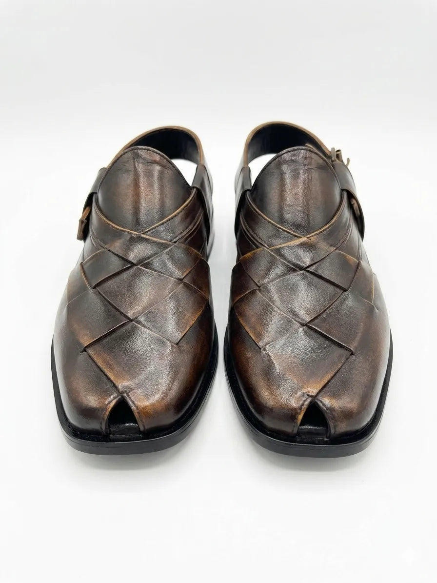 The Durbar Classic Peshawari Sandal - (Black & Brown)