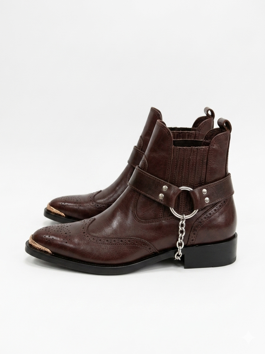 Cowboy Wingtip Chelsea - ( Brown & Dark Brown )
