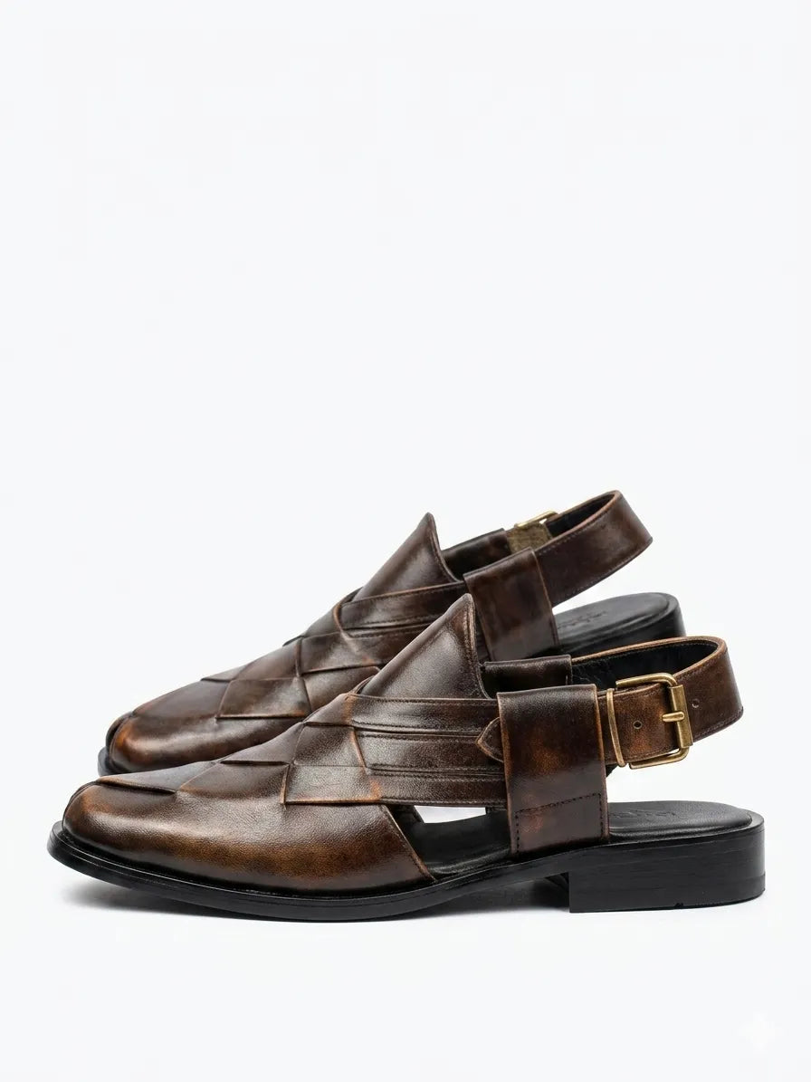 The Durbar Classic Peshawari Sandal - (Black & Brown)