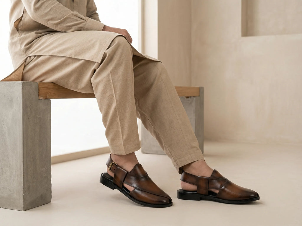 Peshawari- Doubled Toned Brown Colored