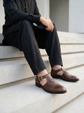 Formal shoe Typed Sandal-  Brown